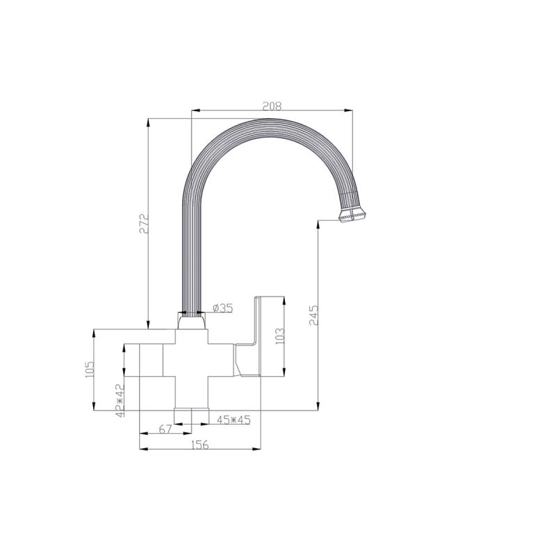 Смеситель ZorG Antic A 52 KF-BR для кухонной мойки, бронза