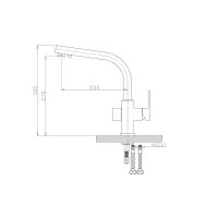 Смеситель ZorG Clean Water ZR 311 YF-черный металл для кухонной мойки, черный металлик