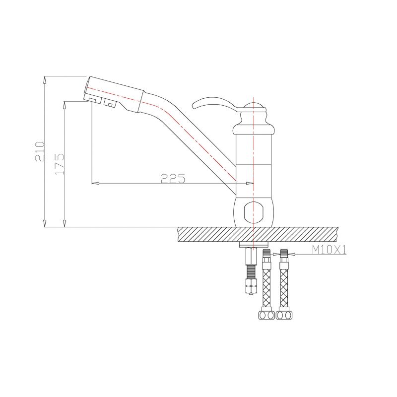 Смеситель ZorG Clean Water ZR 400 KF-47-BR для кухонной мойки, бронза