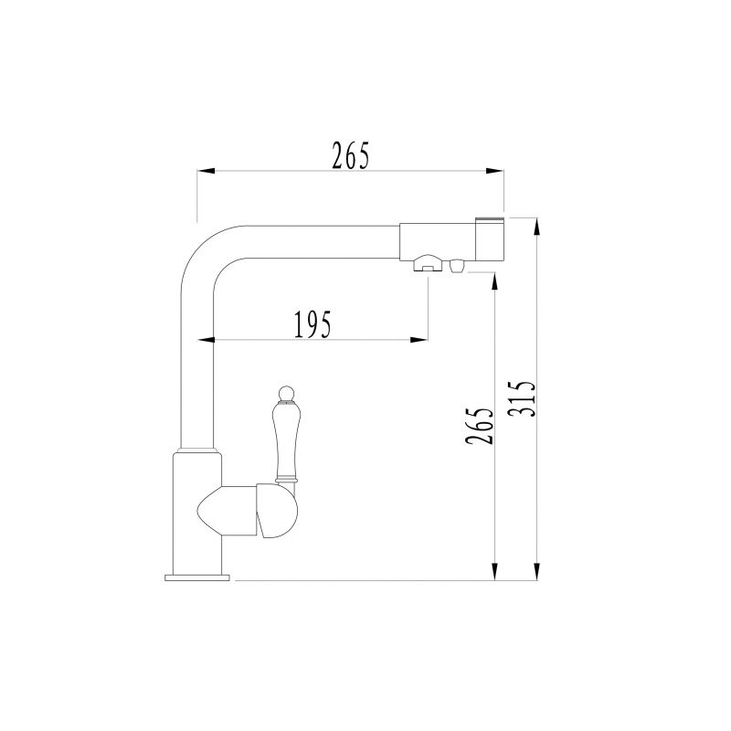 Смеситель ZorG Sanitary ZR 320 YF-33 BR для кухонной мойки, бронза