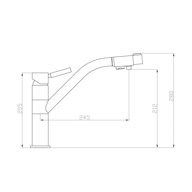 Смеситель ZorG Clean Water ZR 401 KF для кухонной мойки, хром