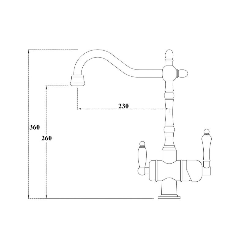Смеситель ZorG Clean Water ZR 326 YF для кухонной мойки, хром