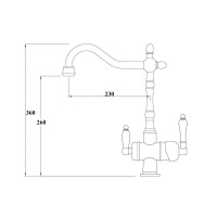 Смеситель ZorG Clean Water ZR 326 YF NICKEL для кухонной мойки, никель