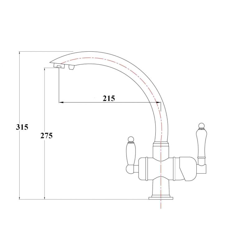 Смеситель ZorG Clean Water ZR 327 YF для кухонной мойки, хром