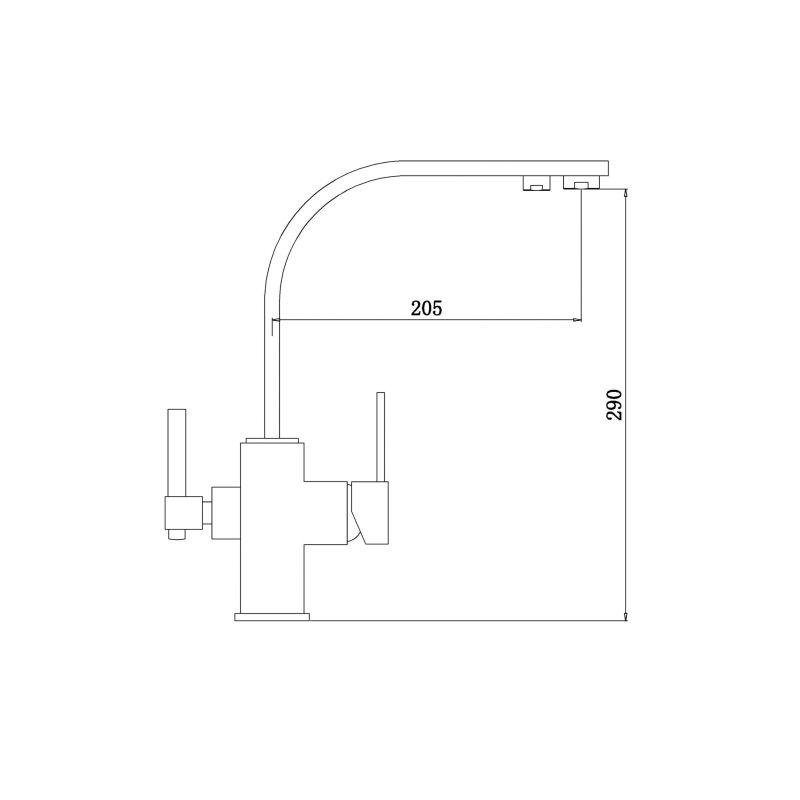Смеситель ZorG Sanitary ZR 332 YF для кухонной мойки, хром