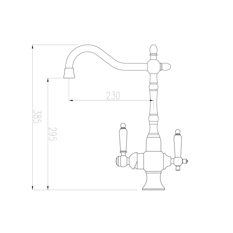 Смеситель ZorG Clean Water ZR 336 YF-50 BR для кухонной мойки, бронза