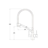 Смеситель ZorG Sanitary ZR 338-8 YF для кухонной мойки, хром