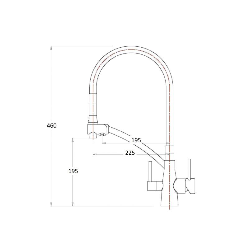 Смеситель ZorG Sanitary ZR 338-6 YF SATIN для кухонной мойки, сталь