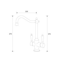 Смеситель ZorG Sanitary ZR 344 YF BR для кухонной мойки, бронза