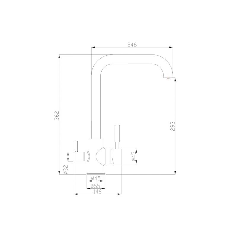 Смеситель Steel Hammer SH 715 BRONZE для кухонной мойки, бронза
