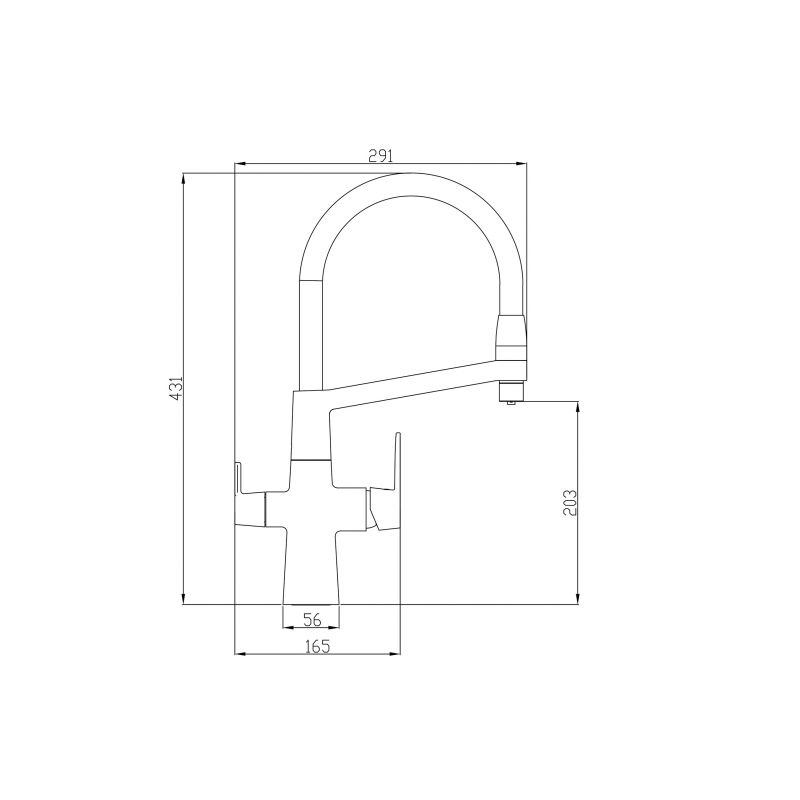 Смеситель Steel Hammer SH 818-6 BRONZE для кухонной мойки, бронза
