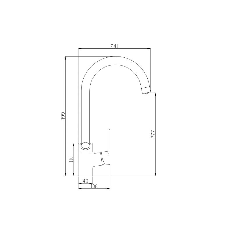 Смеситель Steel Hammer SH 901 SATIN для кухонной мойки, сталь