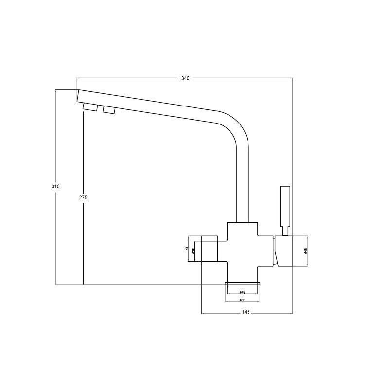 Смеситель Steel Hammer SH 909 SATIN для кухонной мойки, сталь