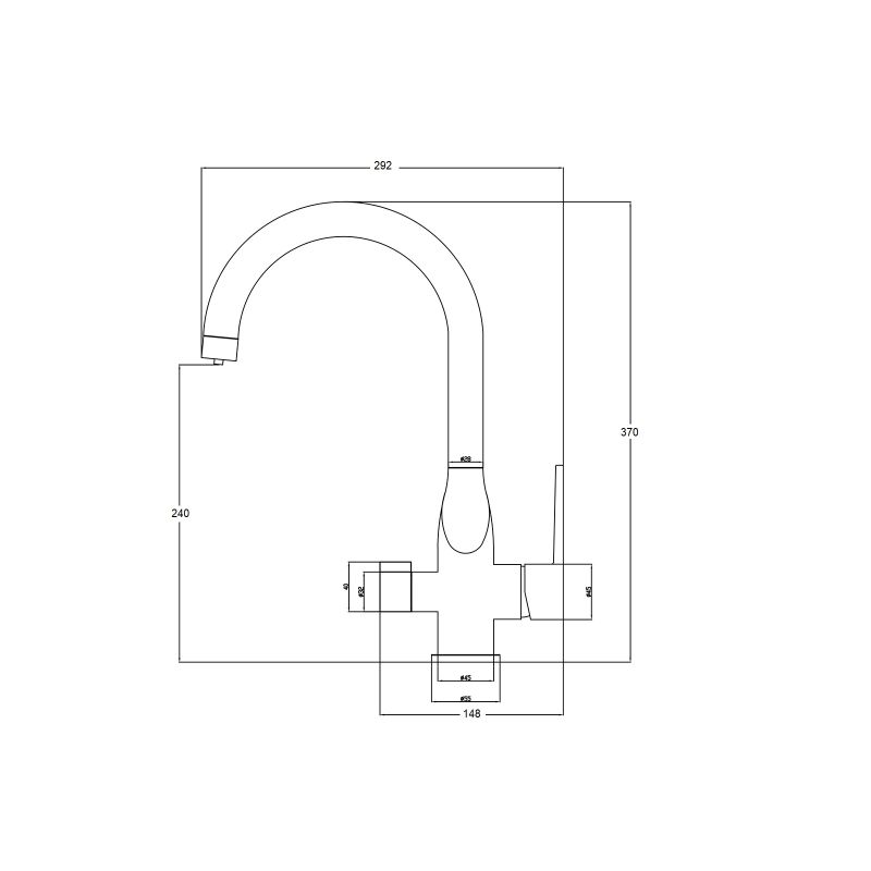 Смеситель Steel Hammer SH 910 SATIN для кухонной мойки, сталь