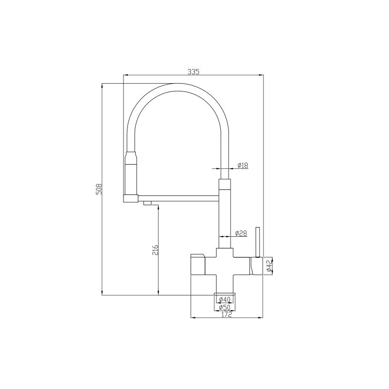 Смеситель Steel Hammer SH 2003 SATIN для кухонной мойки, сталь