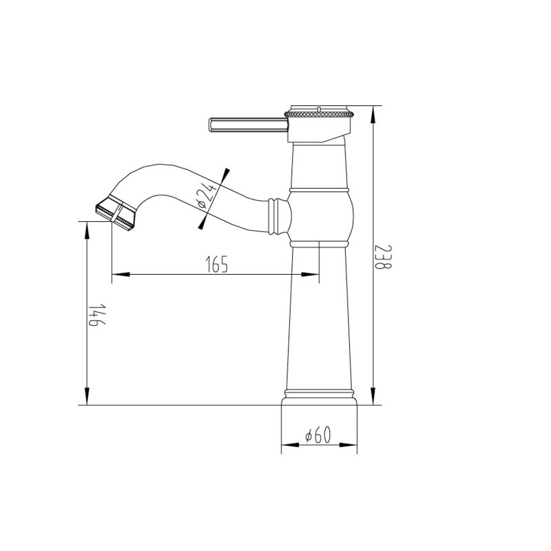 Смеситель ZorG Antic A 311U-BR для раковины, бронза