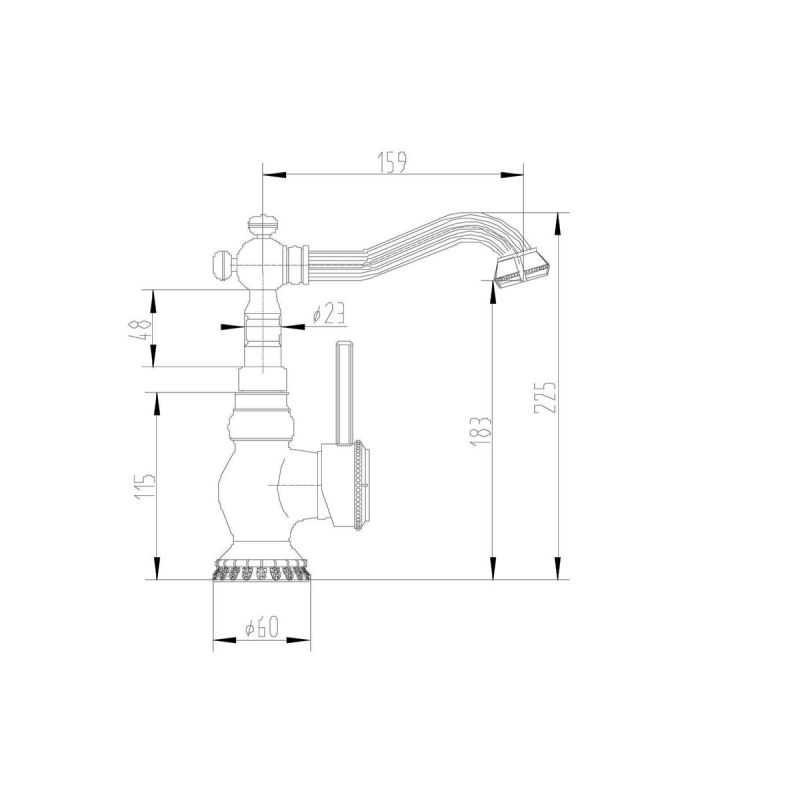 Смеситель ZorG Antic A 309U-BR для раковины, бронза
