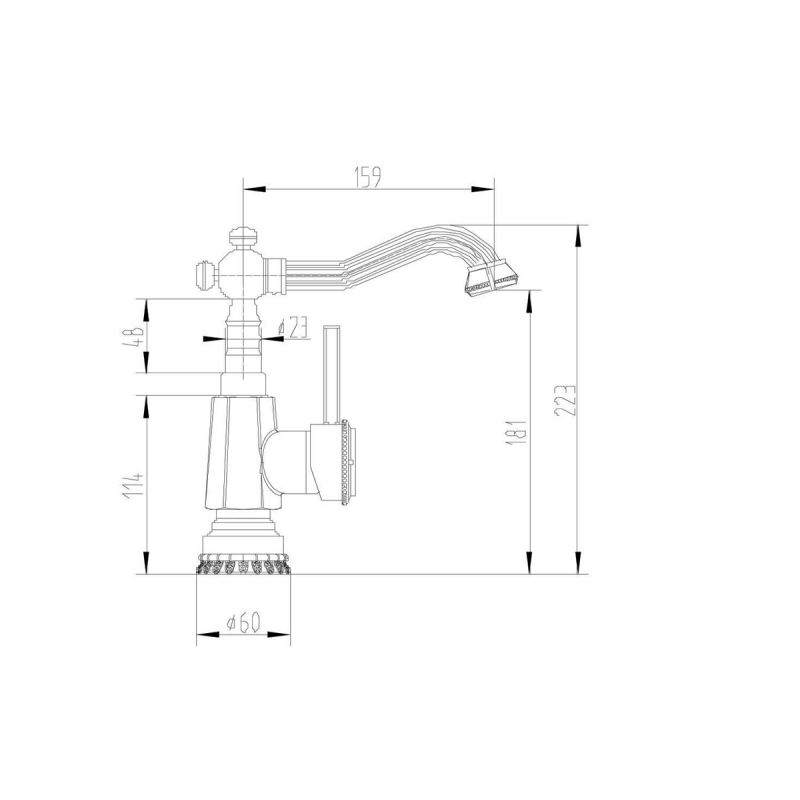 Смеситель ZorG Antic A 310U-BR для раковины, бронза