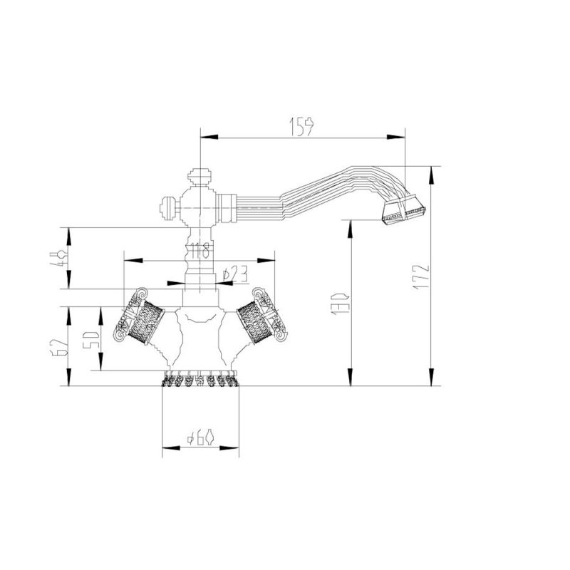 Смеситель ZorG Antic A 3009U-BR для раковины, бронза