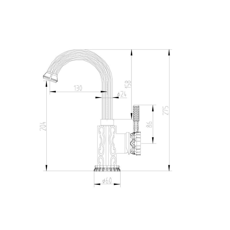 Смеситель ZorG Antic A 113U-BR для раковины, бронза