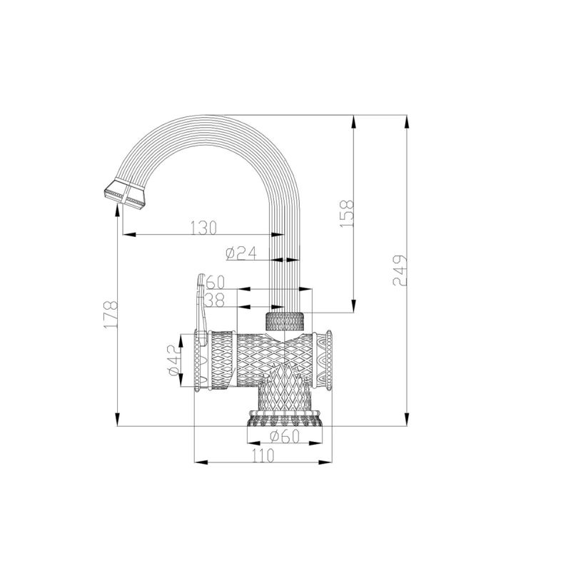 Смеситель ZorG Antic A 411U-BR для раковины, бронза