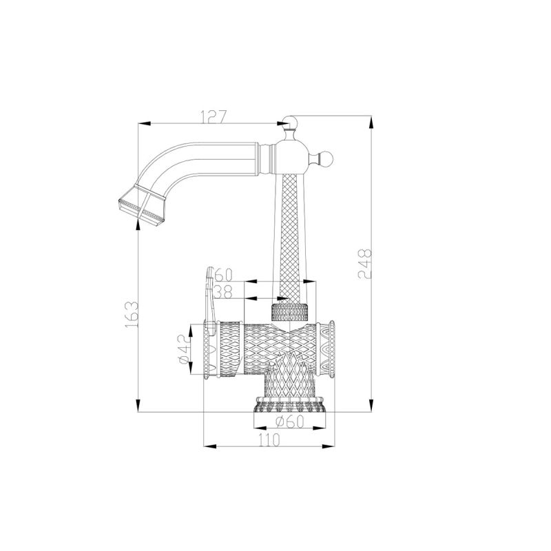 Смеситель ZorG Antic A 412U-BR для раковины, бронза
