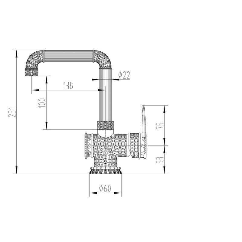 Смеситель ZorG Antic A 419 U-BR LOFT для раковины, бронза