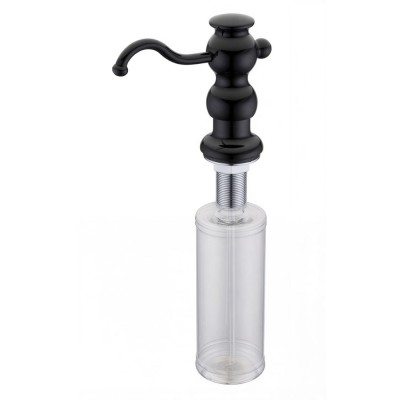 Дозатор встраиваемый для жидкого мыла Zorg Inox ZR-24 BLACK, цвет черный