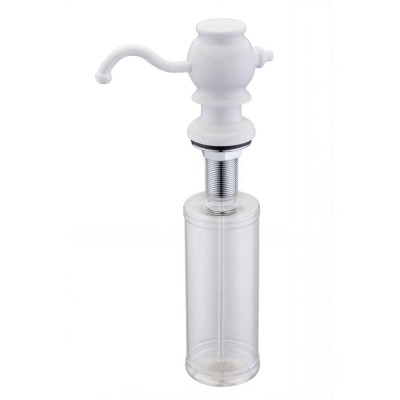 Дозатор встраиваемый для жидкого мыла Zorg Inox ZR-24 WHITE, цвет белый