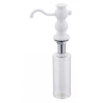 Дозатор встраиваемый для жидкого мыла Zorg Inox ZR-25 WHITE, цвет белый