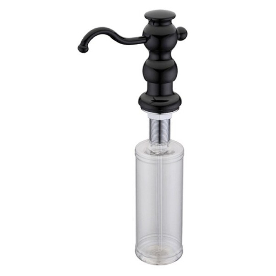 Дозатор встраиваемый для жидкого мыла Zorg Inox ZR-25 BLACK, цвет черный
