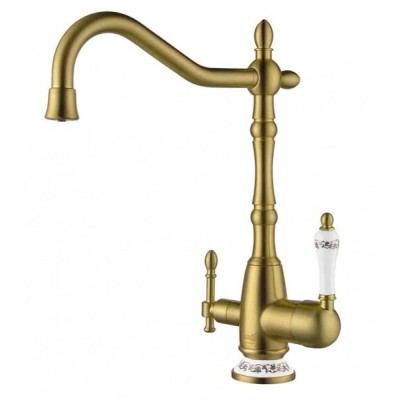 Смеситель Zorg Clean Water ZR 312 YF-50-BR для кухни под фильтр, цвет бронза
