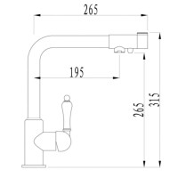 Смеситель Zorg Clean Water ZR 320 YF-33 BR для кухни под фильтр, бронза