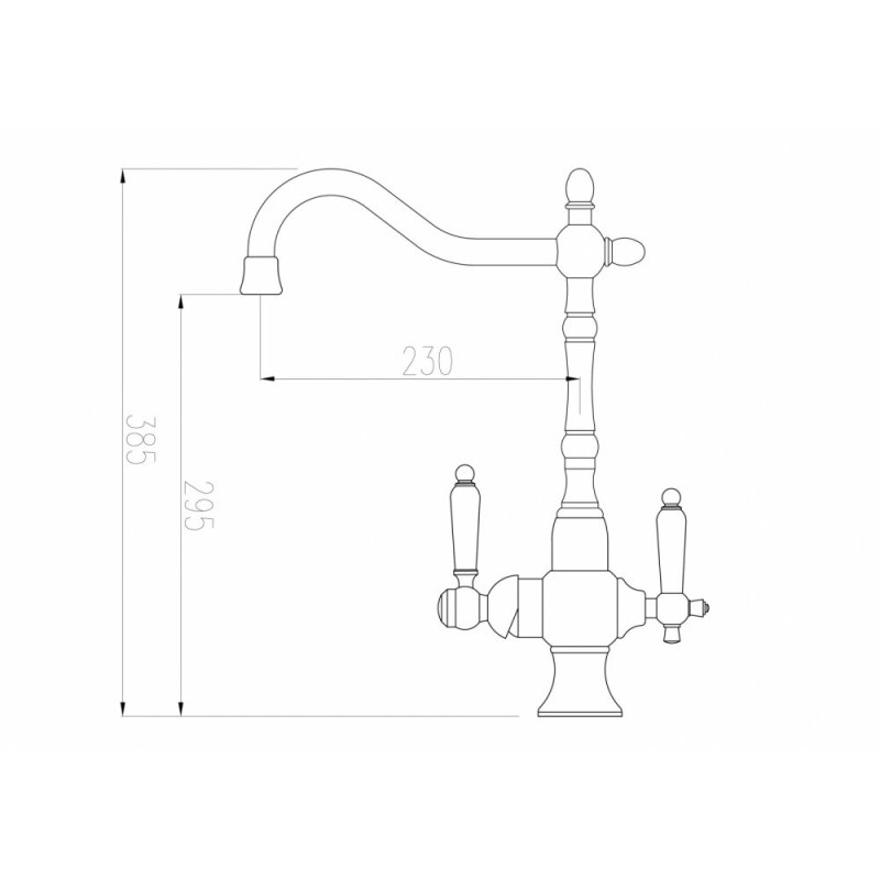 Смеситель Zorg Clean Water ZR 336 YF-50 для кухни под фильтр, цвет хром
