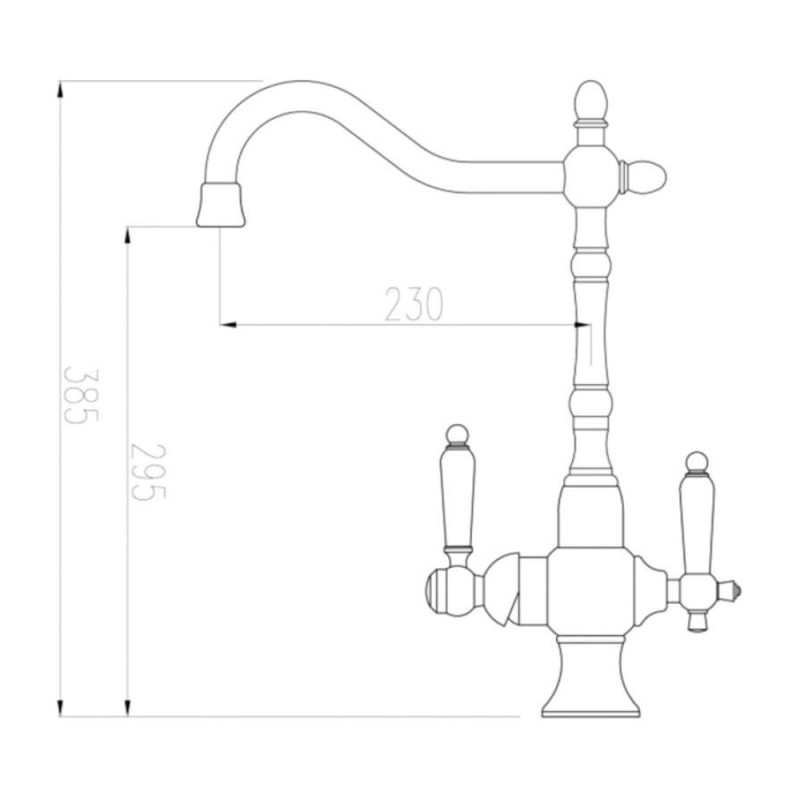 Смеситель Zorg Clean Water ZR 336 YF-50 NICKEL для кухни под фильтр, никель
