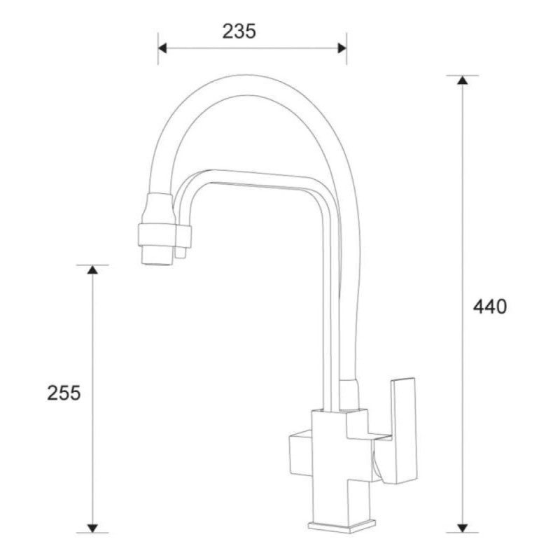 Смеситель Zorg Clean Water ZR 341-8 YF для кухни под фильтр, хром/белый