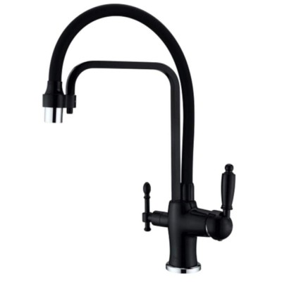 Смеситель Zorg Clean Water ZR 342-6 YF BLACK для кухни под фильтр, черный