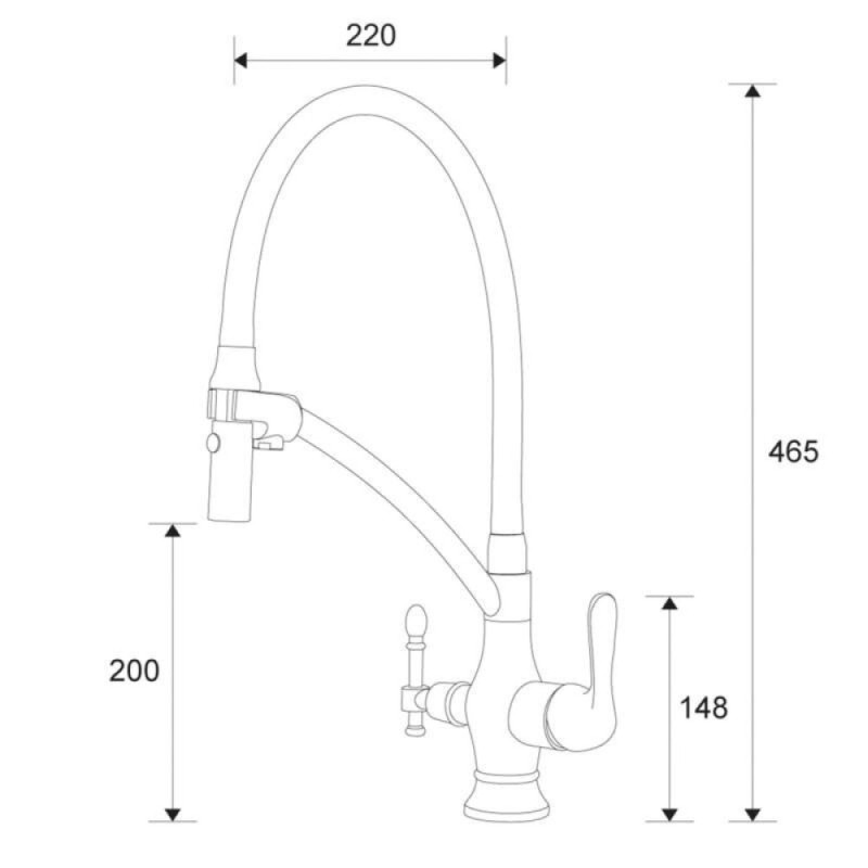 Смеситель Zorg Clean Water ZR 347-8 YF для кухни под фильтр, хром