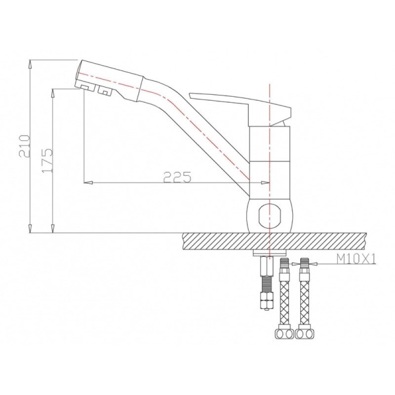 Смеситель Zorg Clean Water ZR 400 KF-12 NICKEL для кухни под фильтр, цвет никель