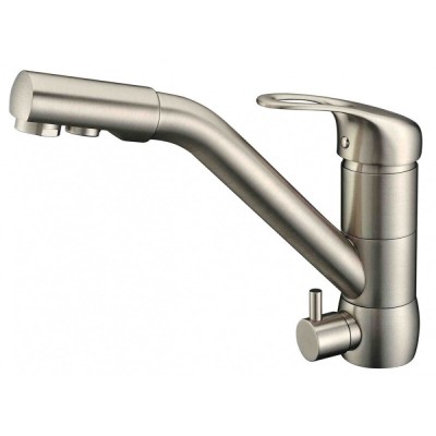 Смеситель Zorg Clean Water ZR 400 KF-12 SATIN для кухни под фильтр, цвет сатин