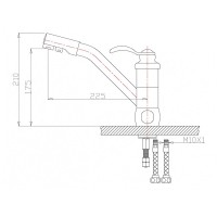 Смеситель Zorg Clean Water ZR 400 KF-47-BR для кухни под фильтр