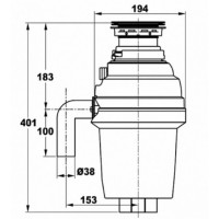 Измельчитель пищевых отходов Zorg ZR-56 D BRONZE, цвет бронза