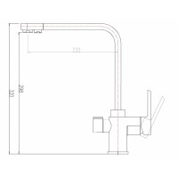 Смеситель Zorg Clean Water ZR 334 YF- КВАРЦ для кухни под фильтр