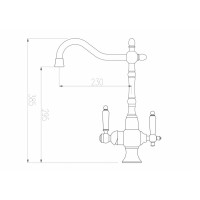 Смеситель Zorg Clean Water ZR 336 YF-50 BR для кухни под фильтр, цвет бронза