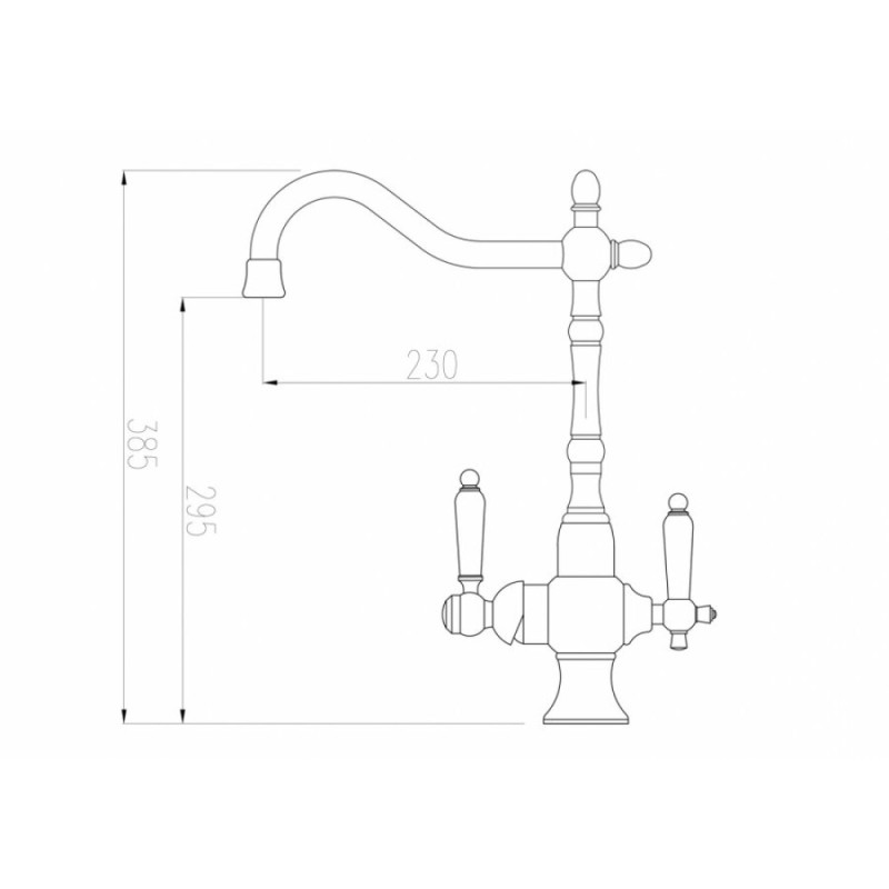 Смеситель Zorg Clean Water ZR 336 YF-50 BR для кухни под фильтр, цвет бронза