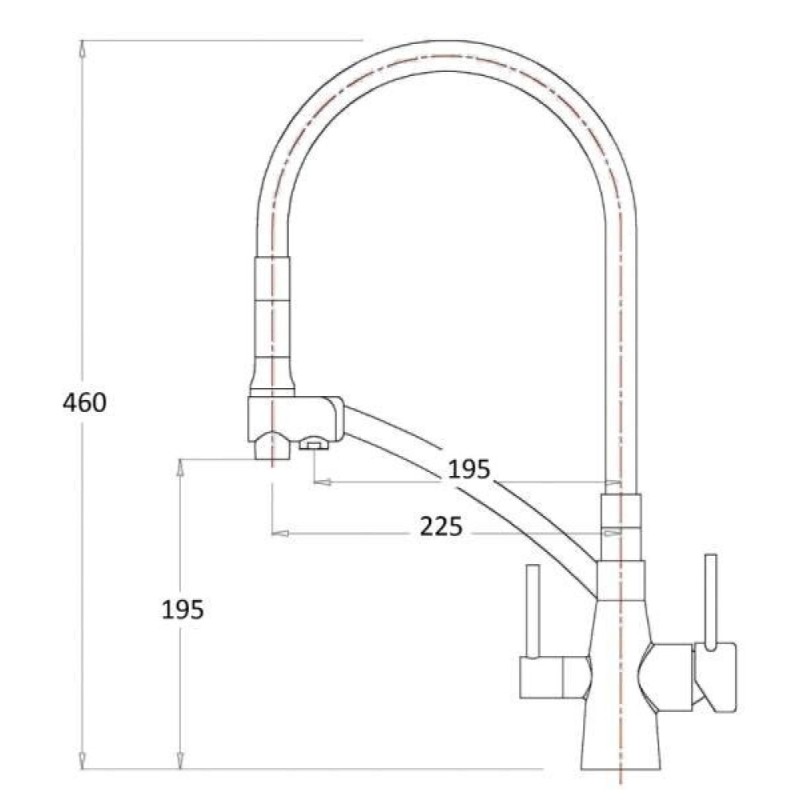 Смеситель Zorg Clean Water ZR 338-8 YF для кухни под фильтр, хром